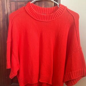 By Anthropologie Goldie Sweater in tomato
